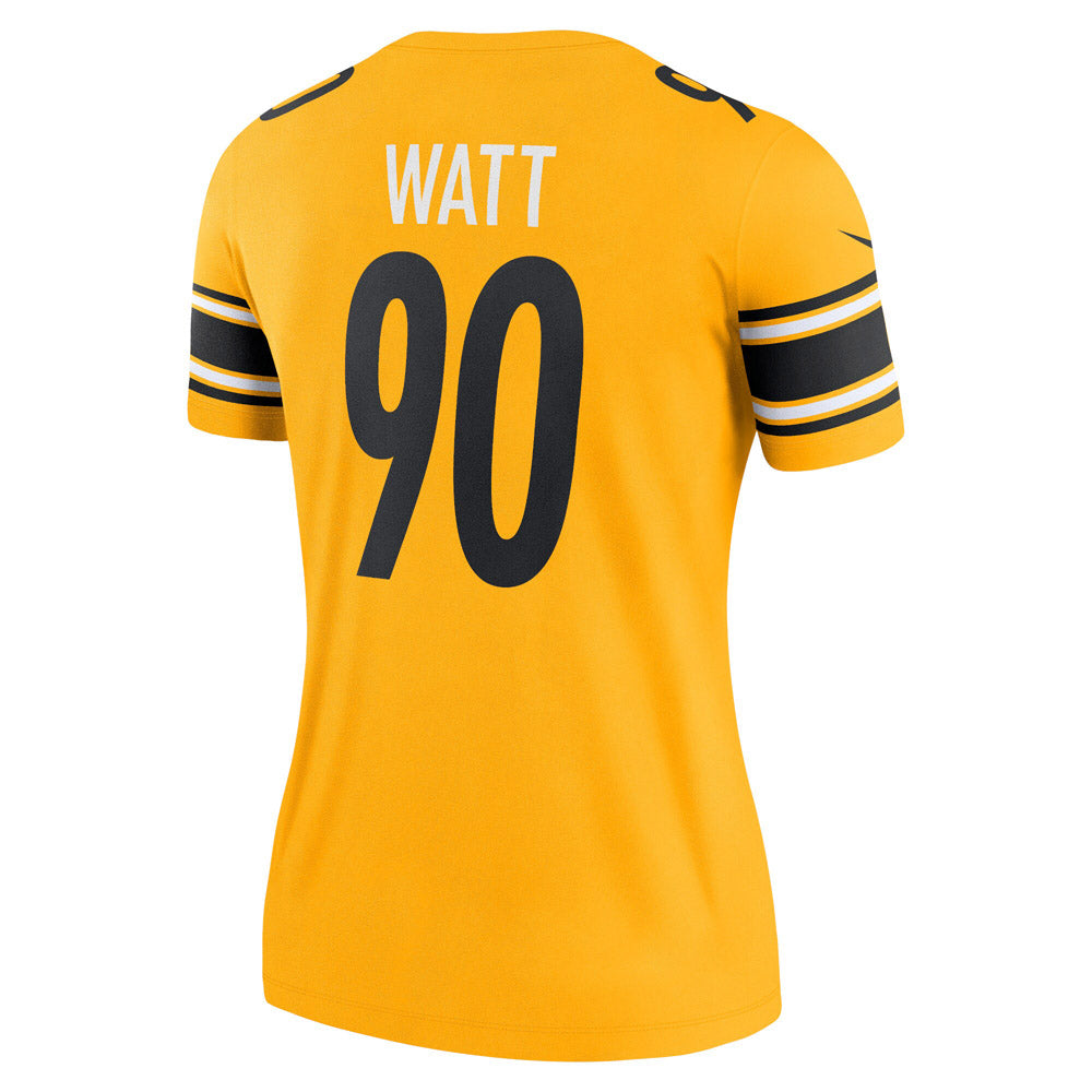 Women's Pittsburgh Steelers T.J. Watt Inverted Legend Jersey Gold